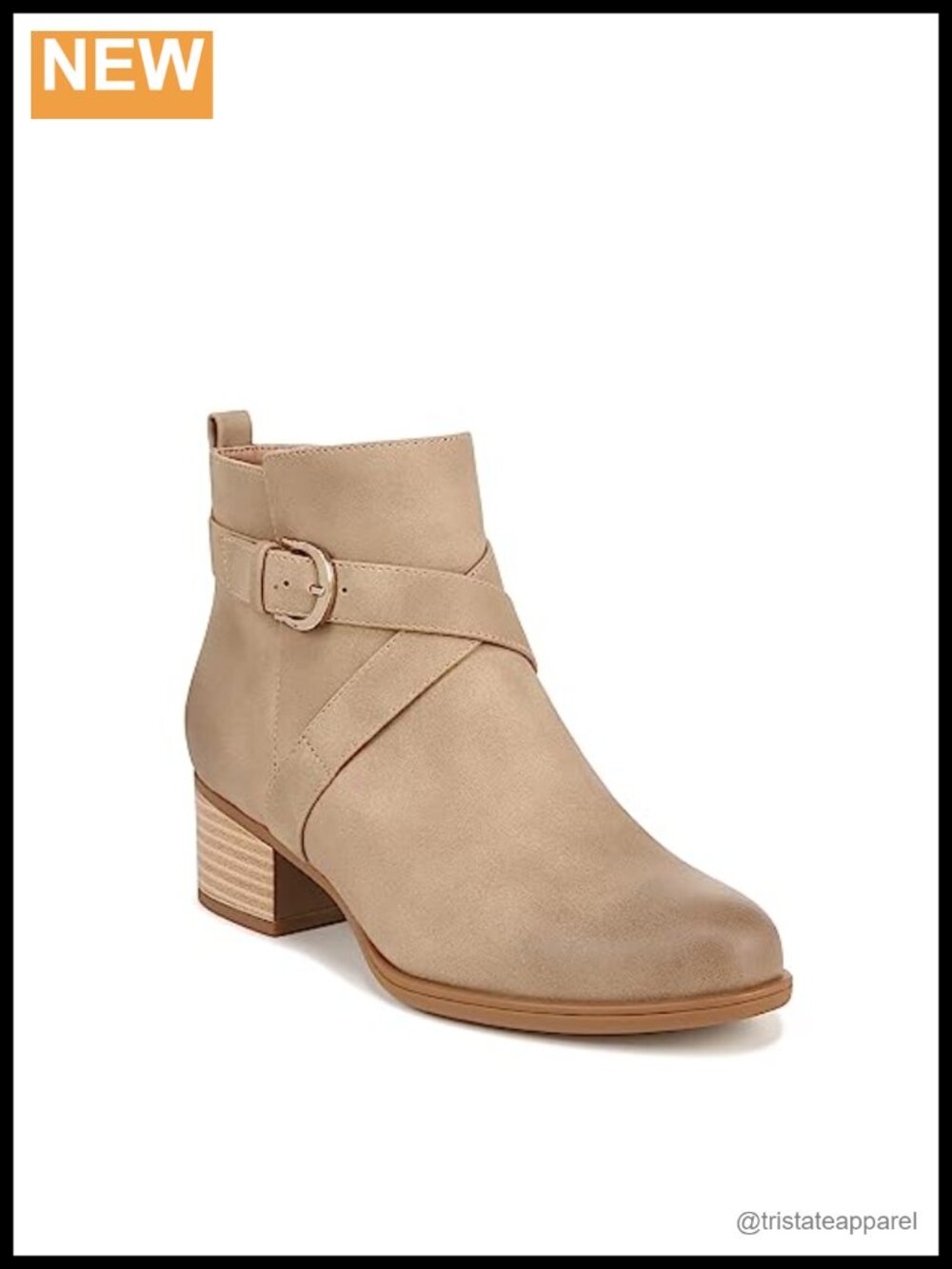 Naturalizer Kimbra Strap Detail Ankle Boots Women's 9.5 M Block Heel Zip